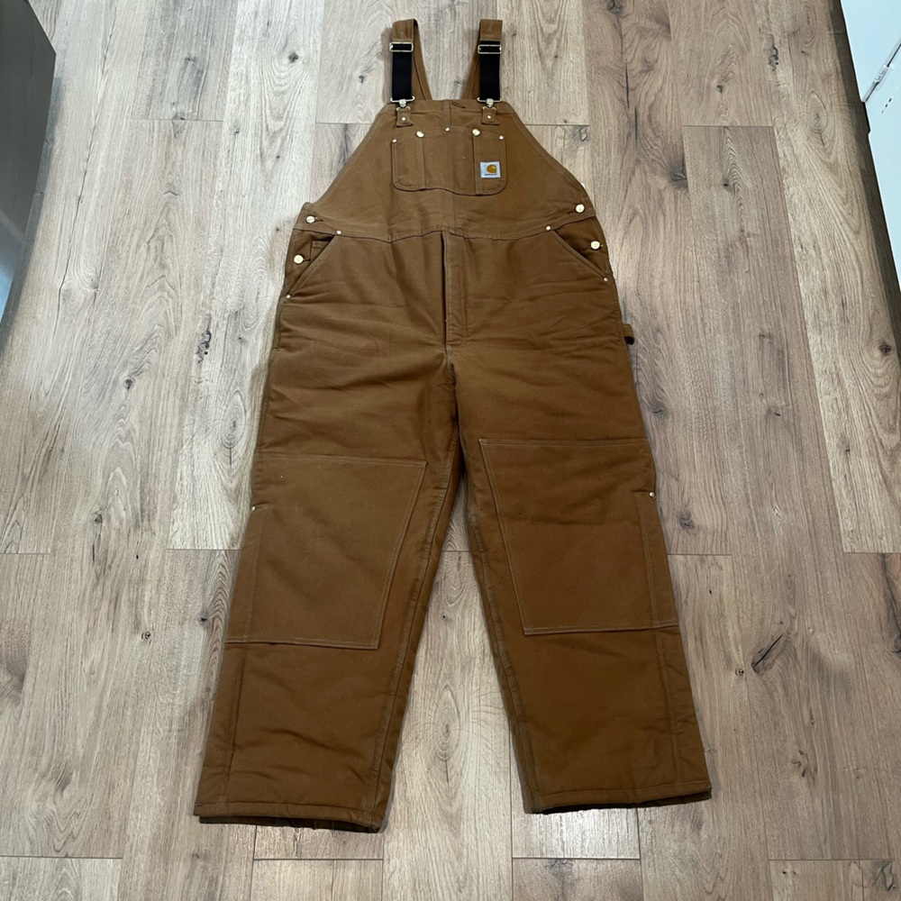 Carhartt Men’s Duck Insulated Bib Overalls - Picture 1 of 9